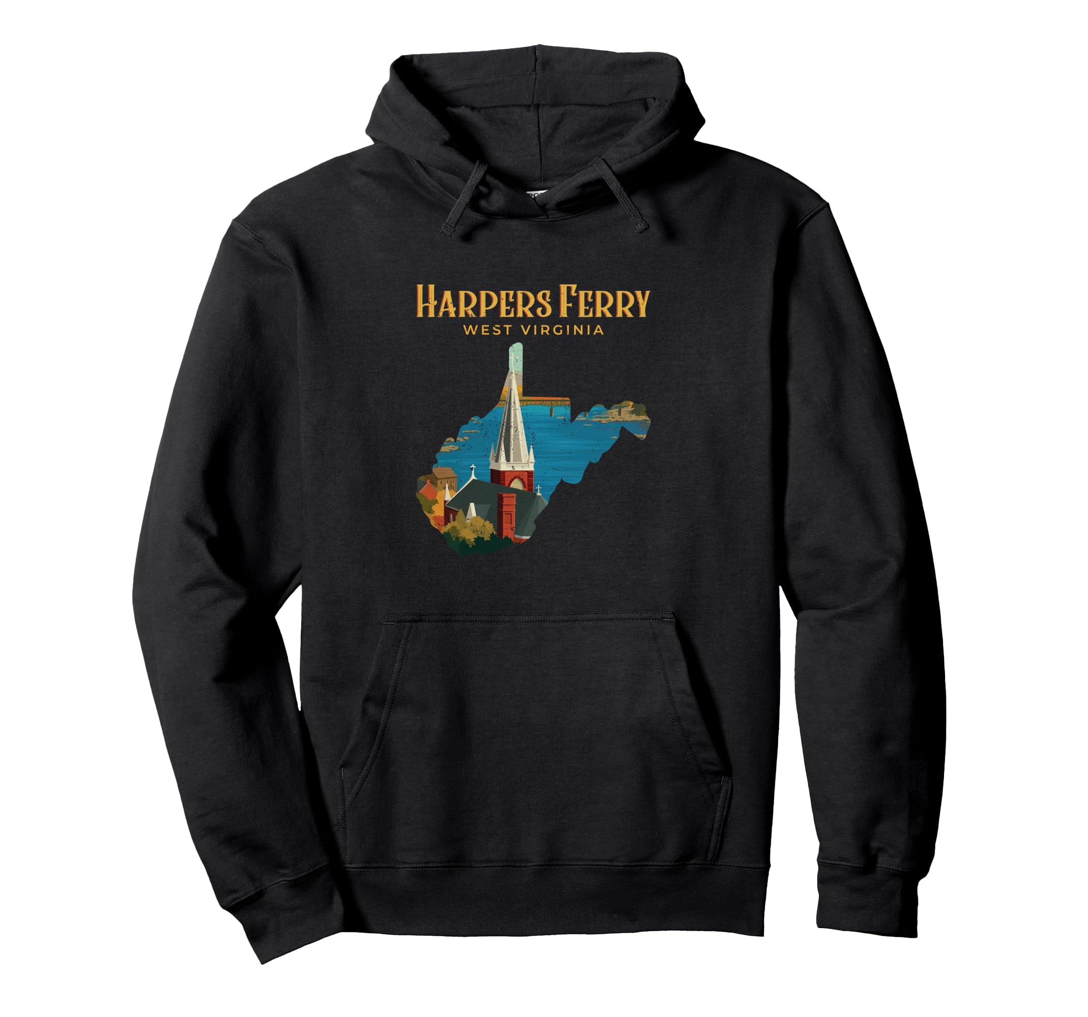 Harpers Ferry Landscape West Virginia Hoodie - Casual Everyday Wear Unisex - T-Shirt, Sweatshirt, Hoodie