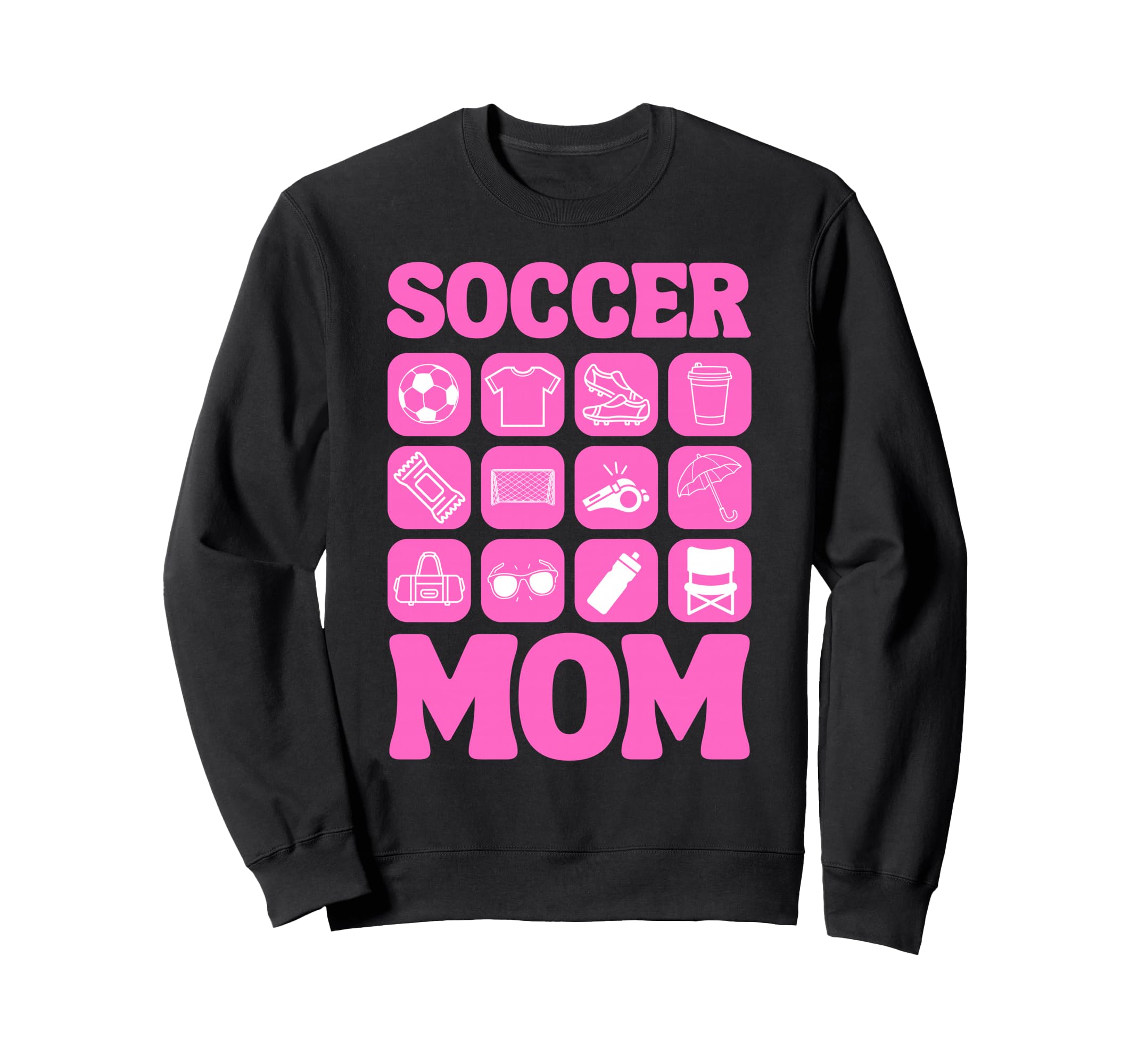 Soccer Mom Icons Soccer Sweatshirt - Novelty Apparel Unisex - T-Shirt, Sweatshirt, Hoodie