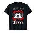 My Favorite Goalie Calls Me Lela T-Shirt - Minimalist Print for Adults - T-Shirt, Sweatshirt, Hoodie