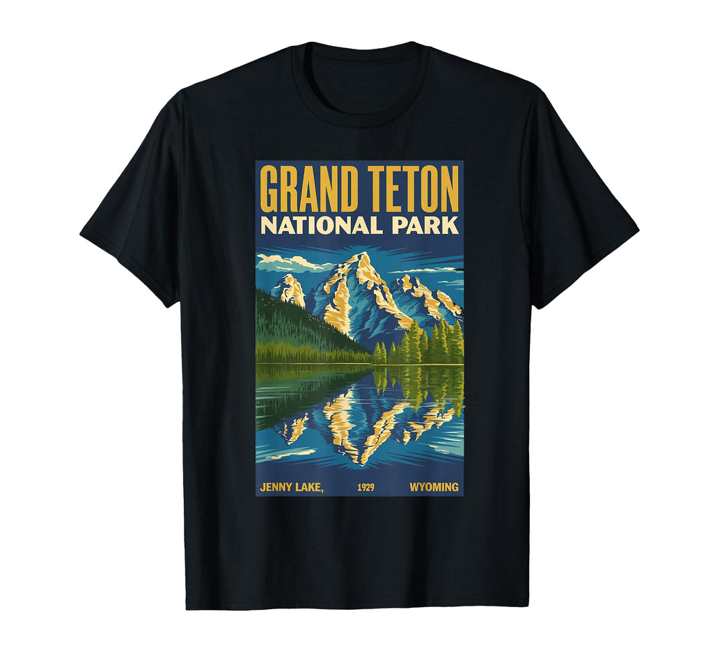 Grand Teton National Park Outdoor Us T-Shirt - Custom Art Print Men Women - T-Shirt, Sweatshirt, Hoodie