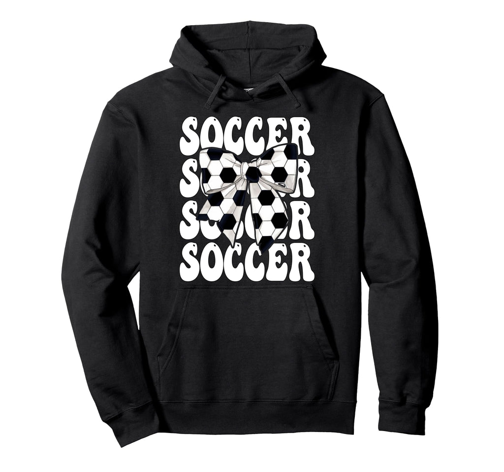 Soccer Soccer Mom Mothers Day Coquette Bow Hoodie - Streetwear Style Unisex - T-Shirt, Sweatshirt, Hoodie