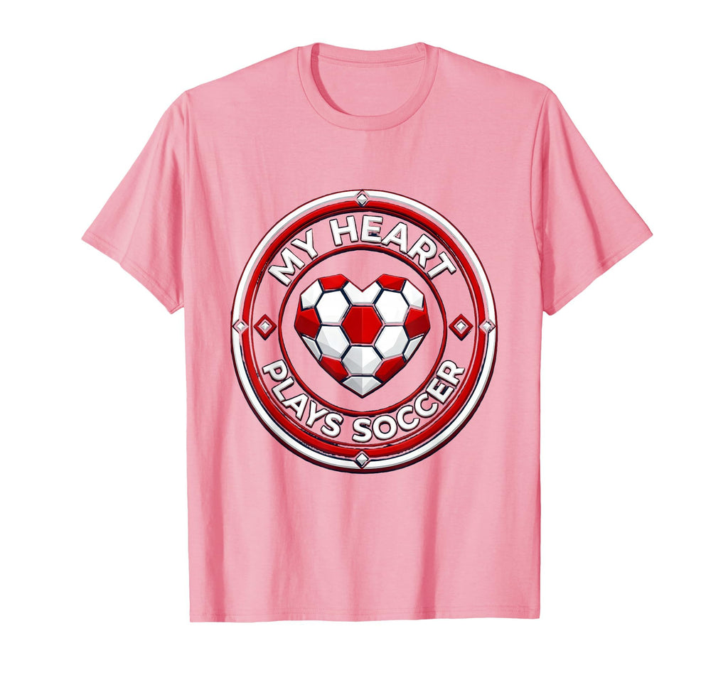 My Heart Plays Soccer Proud Soccer Mom T-Shirt - Unique Graphic Men Women - T-Shirt, Sweatshirt, Hoodie