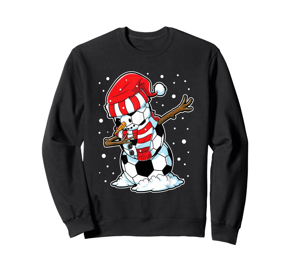 Dabbing Soccer Snowman Hat Funny Sweatshirt - Fun Novelty Design Men Women - T-Shirt, Sweatshirt, Hoodie