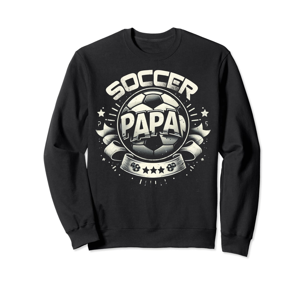 Soccer Papa Family Matching Dad Sweatshirt - Fun Novelty Design for Adults - T-Shirt, Sweatshirt, Hoodie