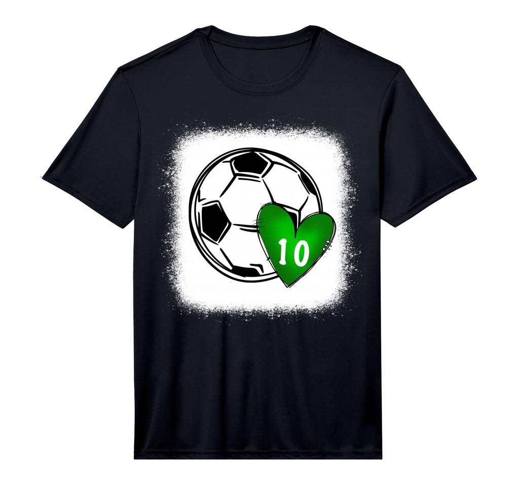 Womens Custom Soccer Mom Number 10 Heart T-Shirt - Graphic Print Men Women - T-Shirt, Sweatshirt, Hoodie