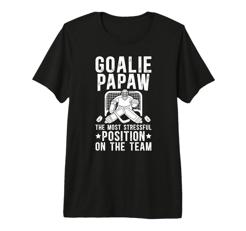 Mens Funny Hockey Goalie Papaw T-Shirt - Casual Everyday Wear for Adults - T-Shirt, Sweatshirt, Hoodie