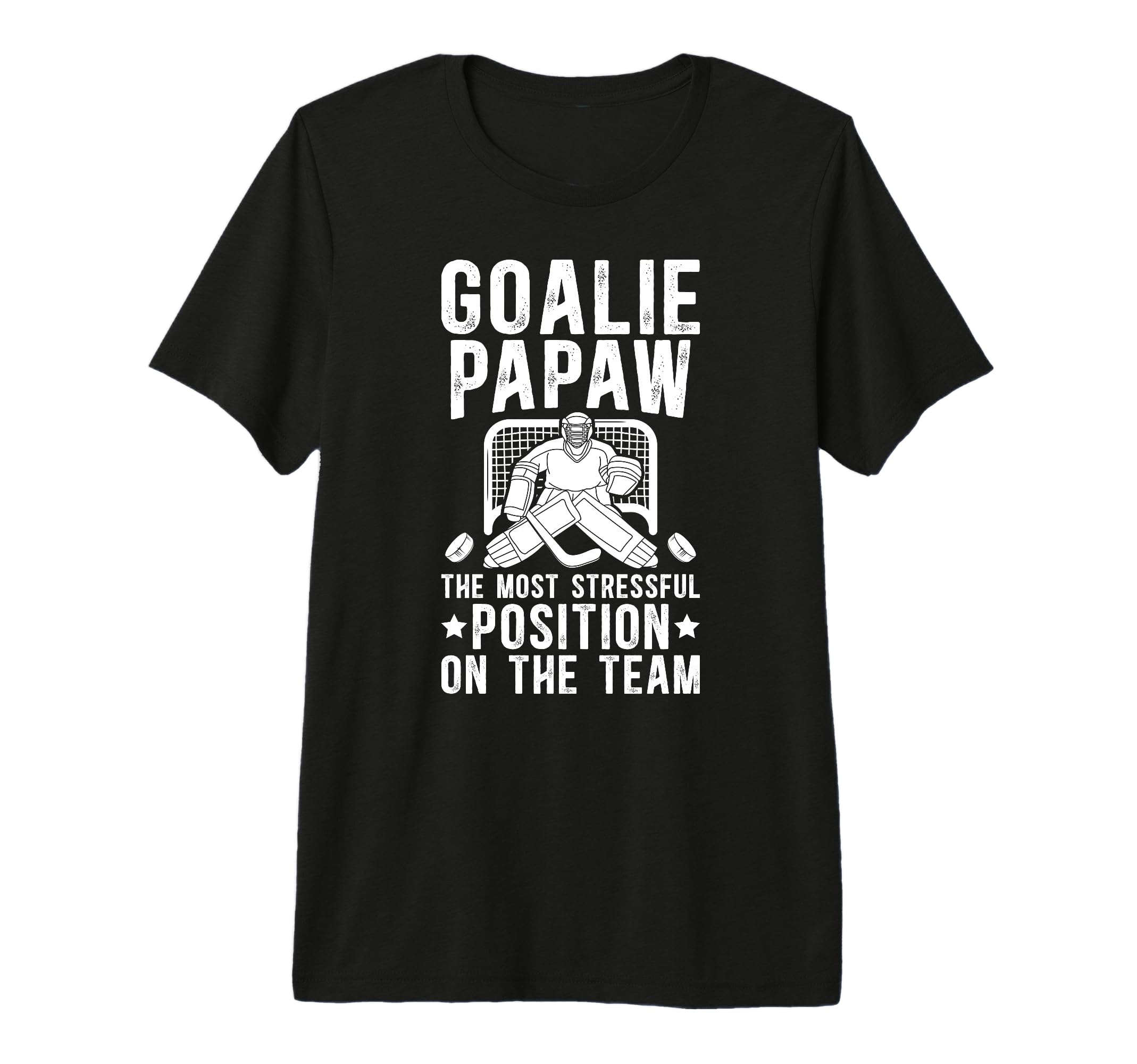 Mens Funny Hockey Goalie Papaw T-Shirt - Casual Everyday Wear for Adults - T-Shirt, Sweatshirt, Hoodie