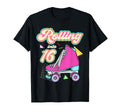 Rolling Into 16 Year Old Roller Skate 16Th T-Shirt - Graphic Print Unisex - T-Shirt, Sweatshirt, Hoodie