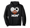 Mom Cubed Mom3 Mom Three Volleyball Hoodie - Aesthetic Graphic for Adults - T-Shirt, Sweatshirt, Hoodie