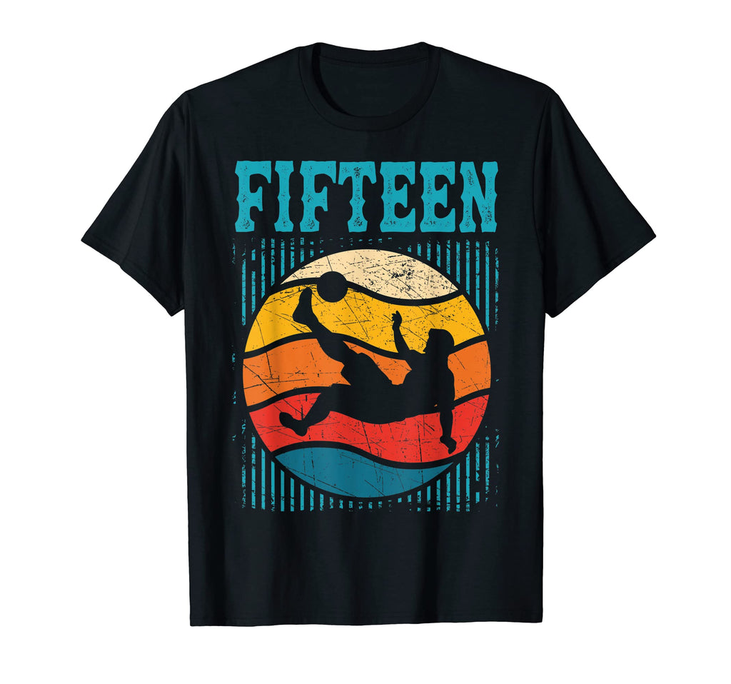 15Th Birthday Soccer 15 Years Old T-Shirt - Trendy Graphic Unisex - T-Shirt, Sweatshirt, Hoodie