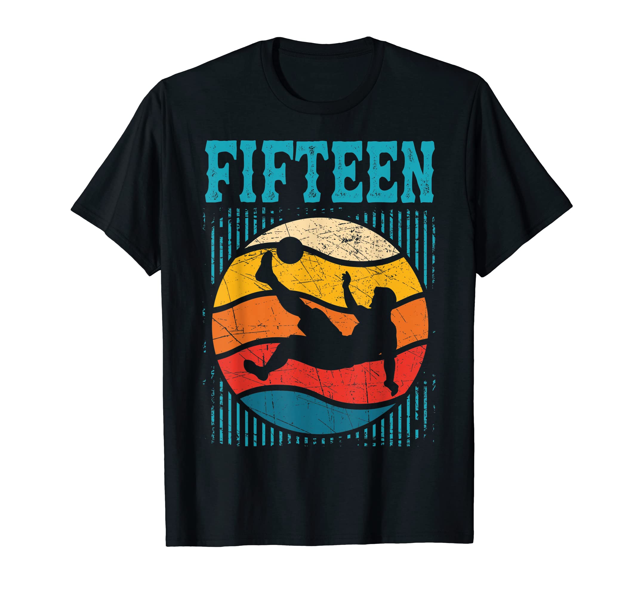 15Th Birthday Soccer 15 Years Old T-Shirt - Trendy Graphic Unisex - T-Shirt, Sweatshirt, Hoodie