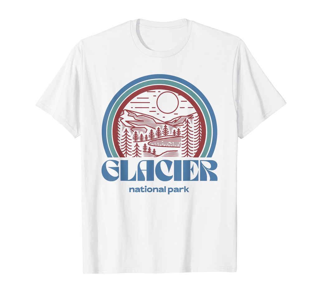 Glacier National Park Outdoor Hiking T-Shirt - Fun Novelty Design Men Women - T-Shirt, Sweatshirt, Hoodie