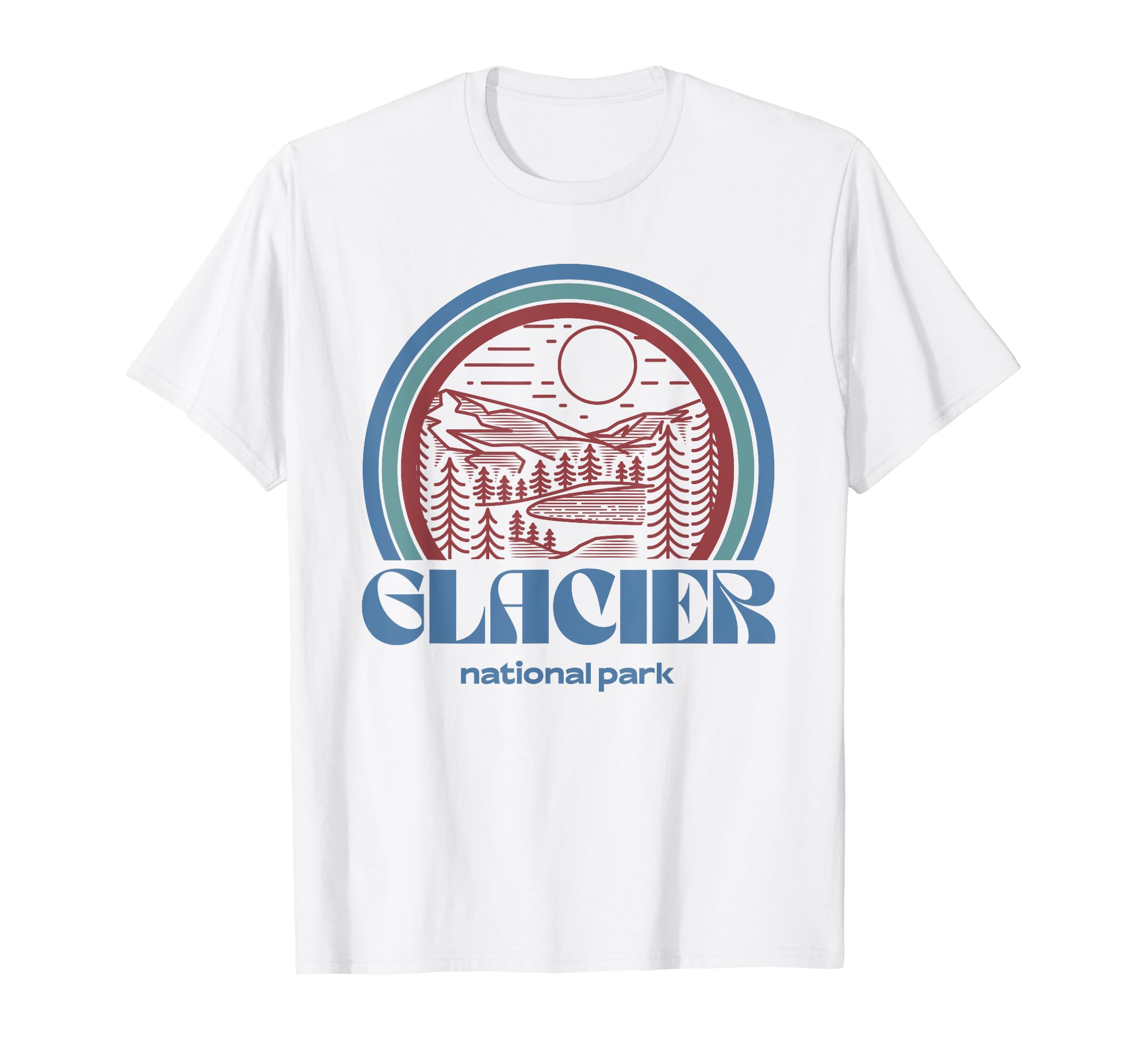 Glacier National Park Outdoor Hiking T-Shirt - Fun Novelty Design Men Women - T-Shirt, Sweatshirt, Hoodie
