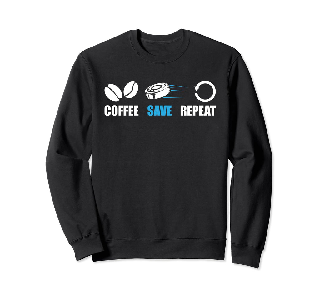 Ice Hockey Goalie Goalkeeper Coffee Sweatshirt - Custom Art Print Men Women - T-Shirt, Sweatshirt, Hoodie