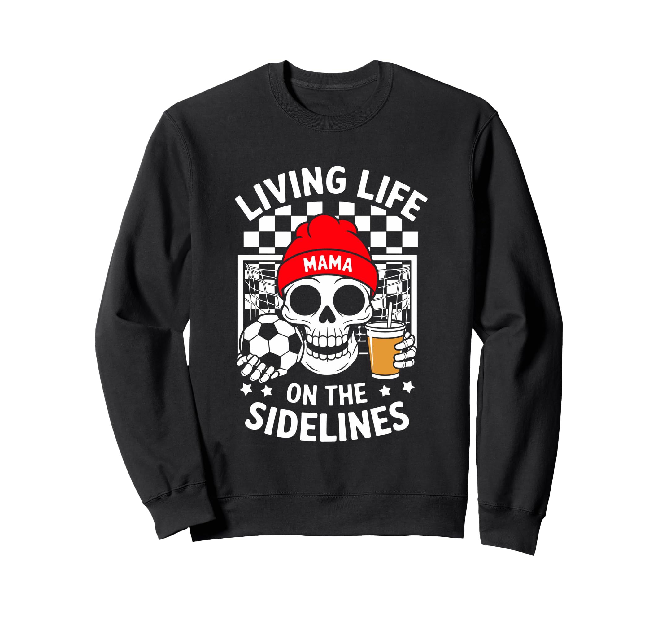 Living Life Sidelines Mama Sweatshirt - Graphic Print for Adults - T-Shirt, Sweatshirt, Hoodie