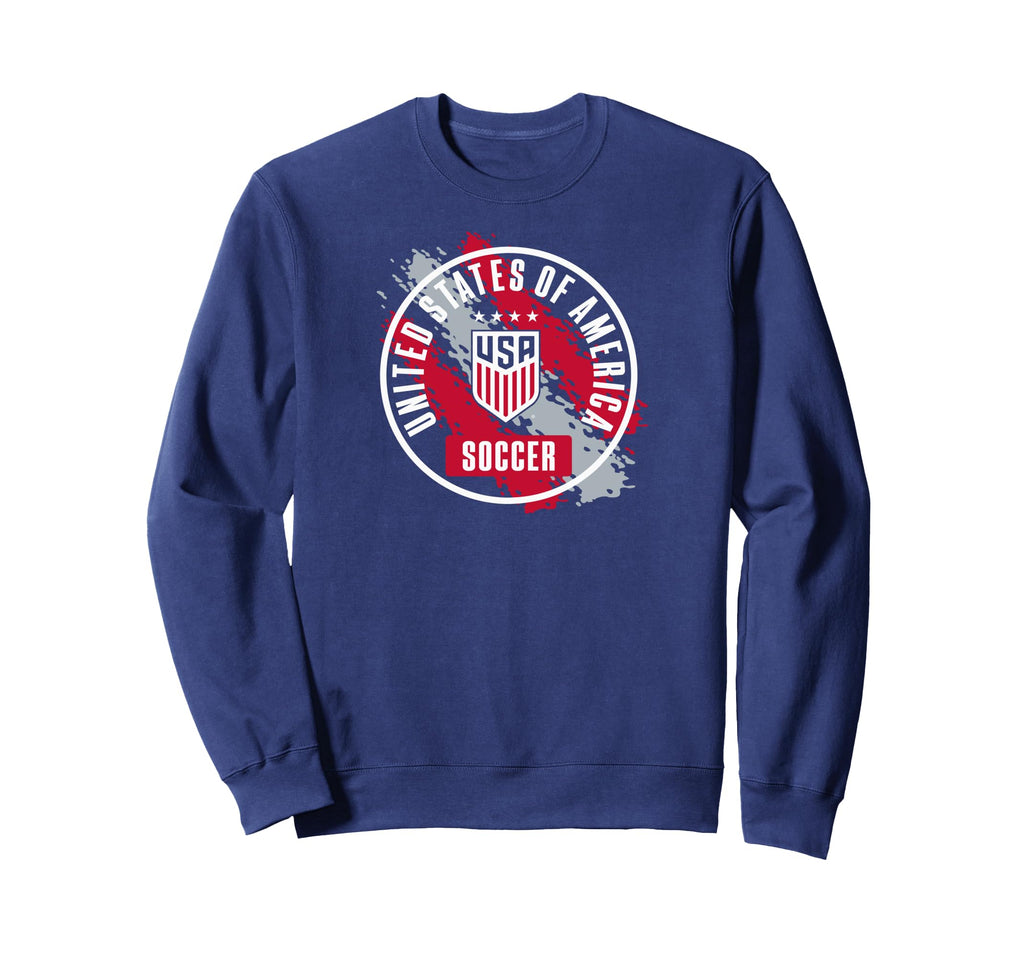 Usa Soccer Paint Navy Uswnt Sweatshirt - Minimalist Print for Adults - T-Shirt, Sweatshirt, Hoodie