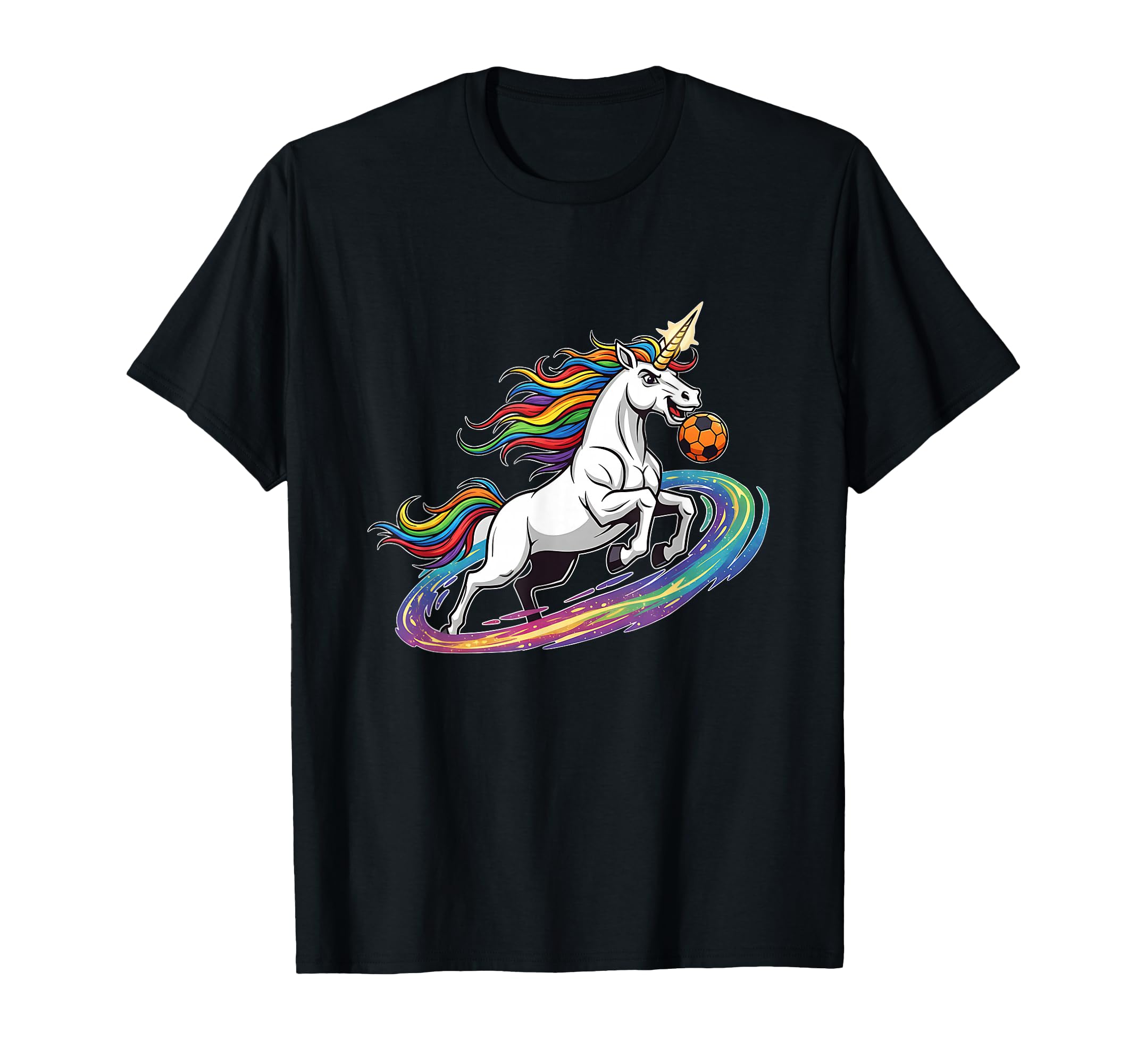 Unicorn Soccer Rainbow Galaxy T-Shirt - Streetwear Style for Adults - T-Shirt, Sweatshirt, Hoodie