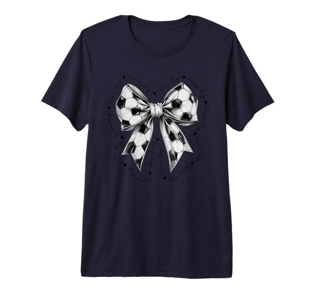 Preppy Game Day Soccer Coquette Bow Soccer T-Shirt - Trendy Graphic Unisex - T-Shirt, Sweatshirt, Hoodie