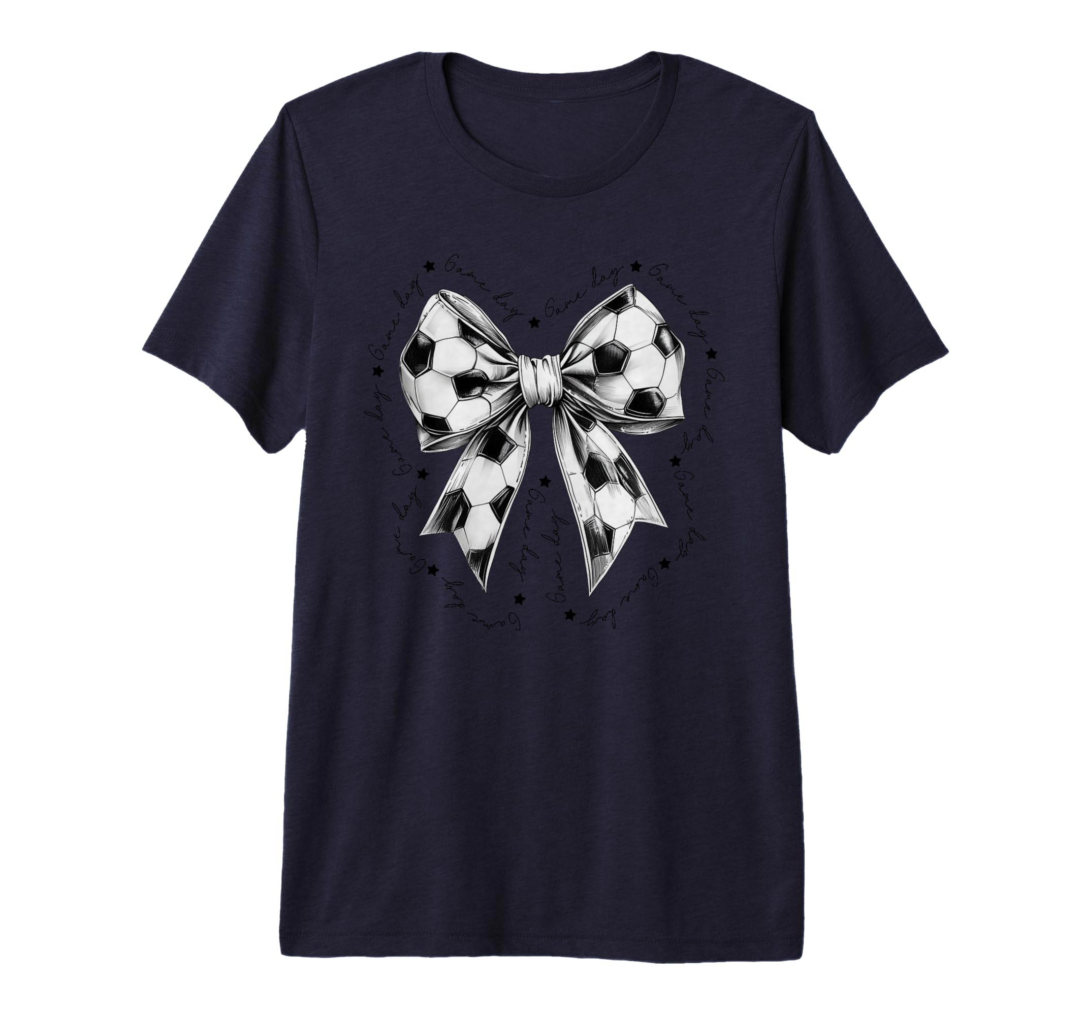Preppy Game Day Soccer Coquette Bow Soccer T-Shirt - Trendy Graphic Unisex - T-Shirt, Sweatshirt, Hoodie