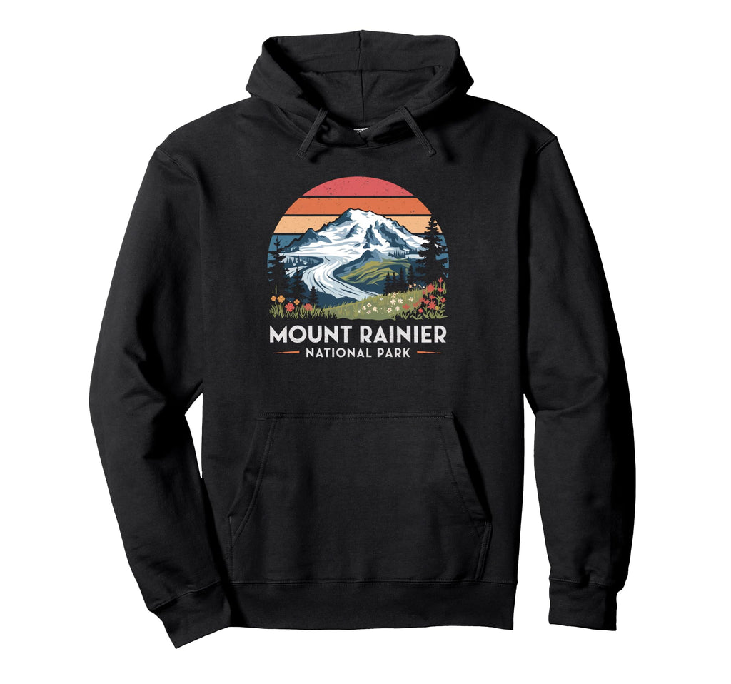 Mount Rainier National Park Washington Hoodie - Unique Graphic Men Women - T-Shirt, Sweatshirt, Hoodie