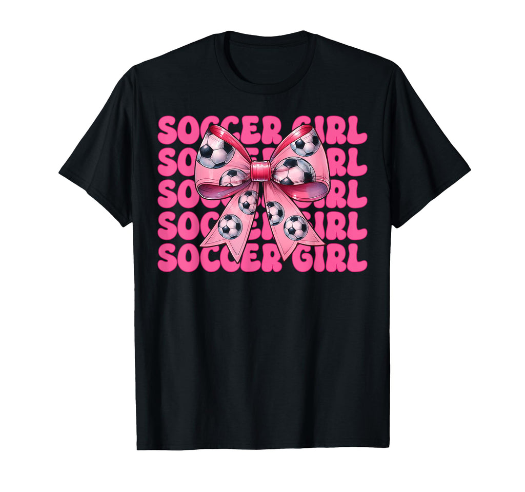 Womens Coquette Bow Ribbon Soccer Hoodie - Unique Graphic for Adults - T-Shirt, Sweatshirt, Hoodie