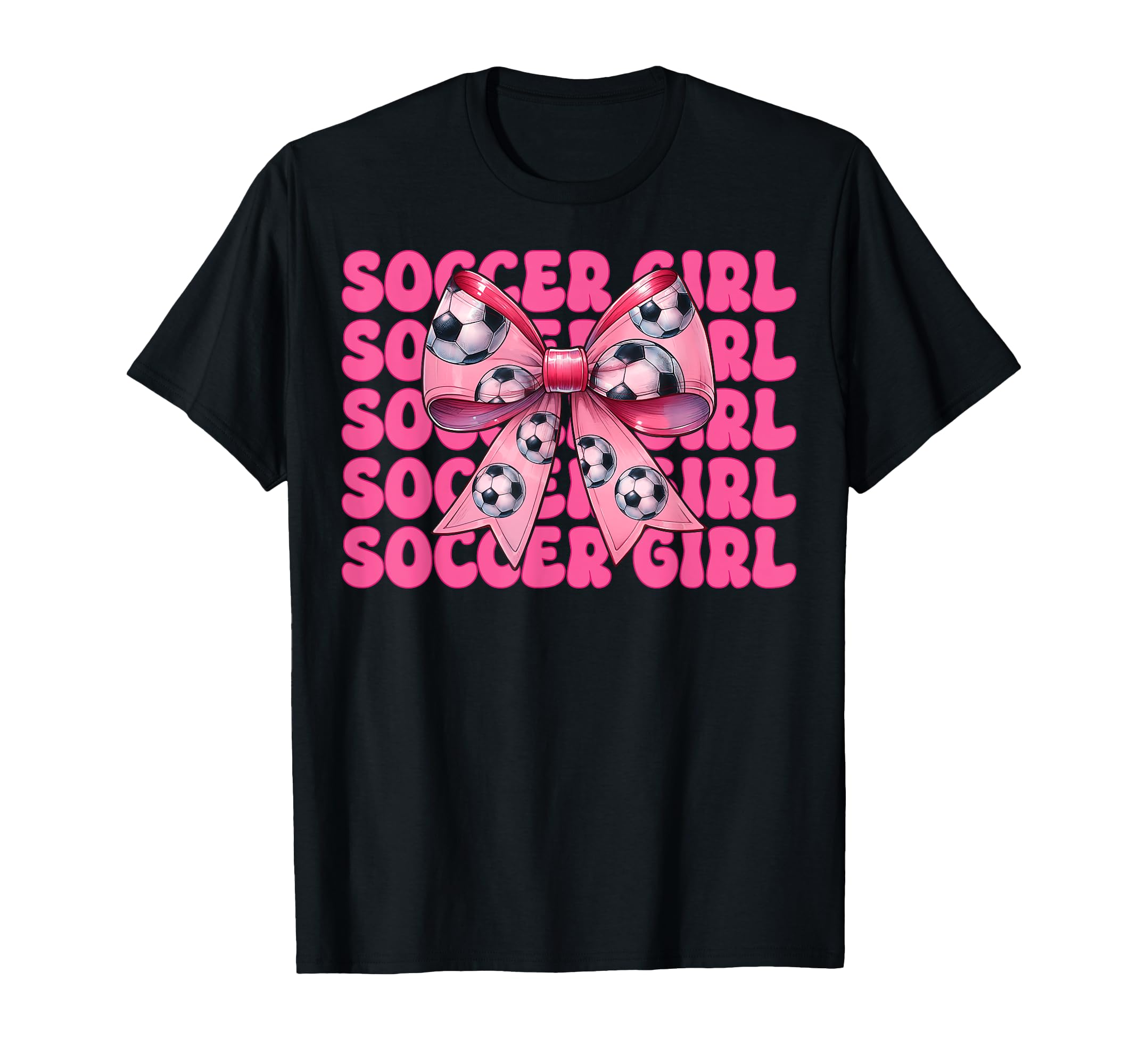 Womens Coquette Bow Ribbon Soccer Hoodie - Unique Graphic for Adults - T-Shirt, Sweatshirt, Hoodie
