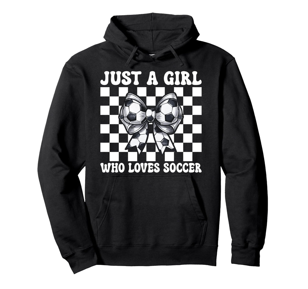 Just Who Loves Soccer Mom Coquette Bow Hoodie - Trendy Graphic Men Women - T-Shirt, Sweatshirt, Hoodie