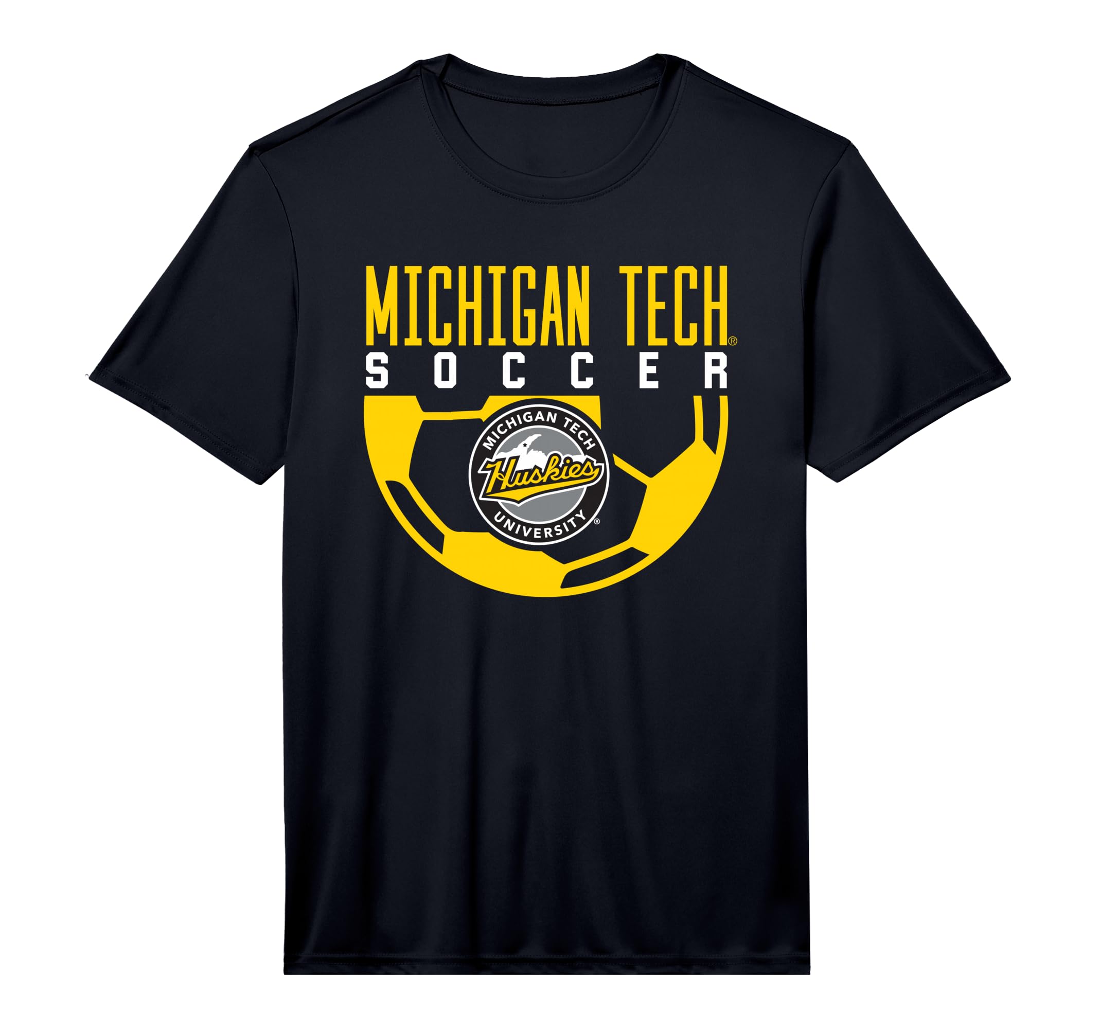 Michigan Tech Huskies Soccer Arch T-Shirt - Graphic Print Unisex - T-Shirt, Sweatshirt, Hoodie