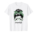 Mom Life Soccer Mom Messy Bun Football T-Shirt - Fun Novelty Design Unisex - T-Shirt, Sweatshirt, Hoodie