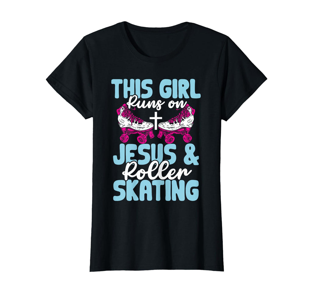 Rollerskate This Runs Jesus And Roller T-Shirt - Trendy Graphic for Adults - T-Shirt, Sweatshirt, Hoodie