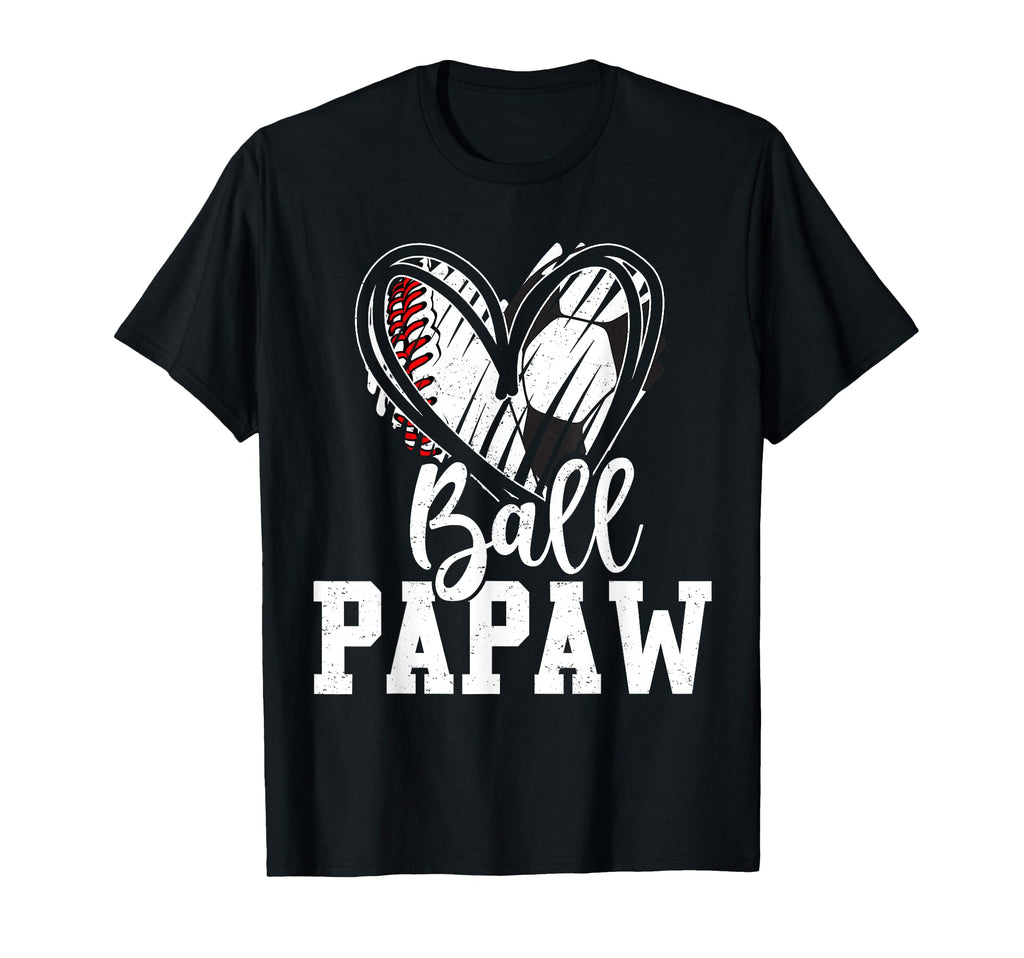 Ball Grandpa Heart Baseball T-Shirt - Casual Everyday Wear for Adults - T-Shirt, Sweatshirt, Hoodie