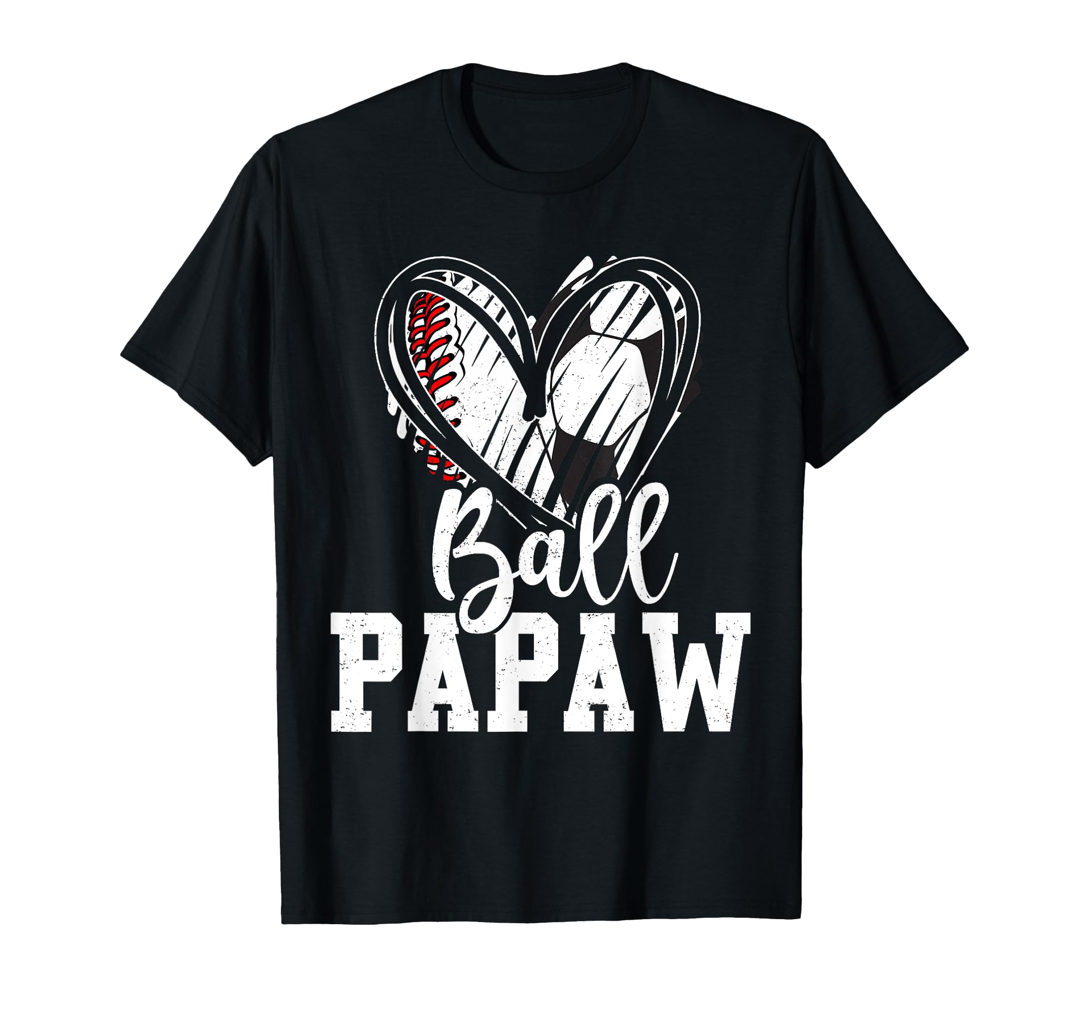 Ball Grandpa Heart Baseball T-Shirt - Casual Everyday Wear for Adults - T-Shirt, Sweatshirt, Hoodie