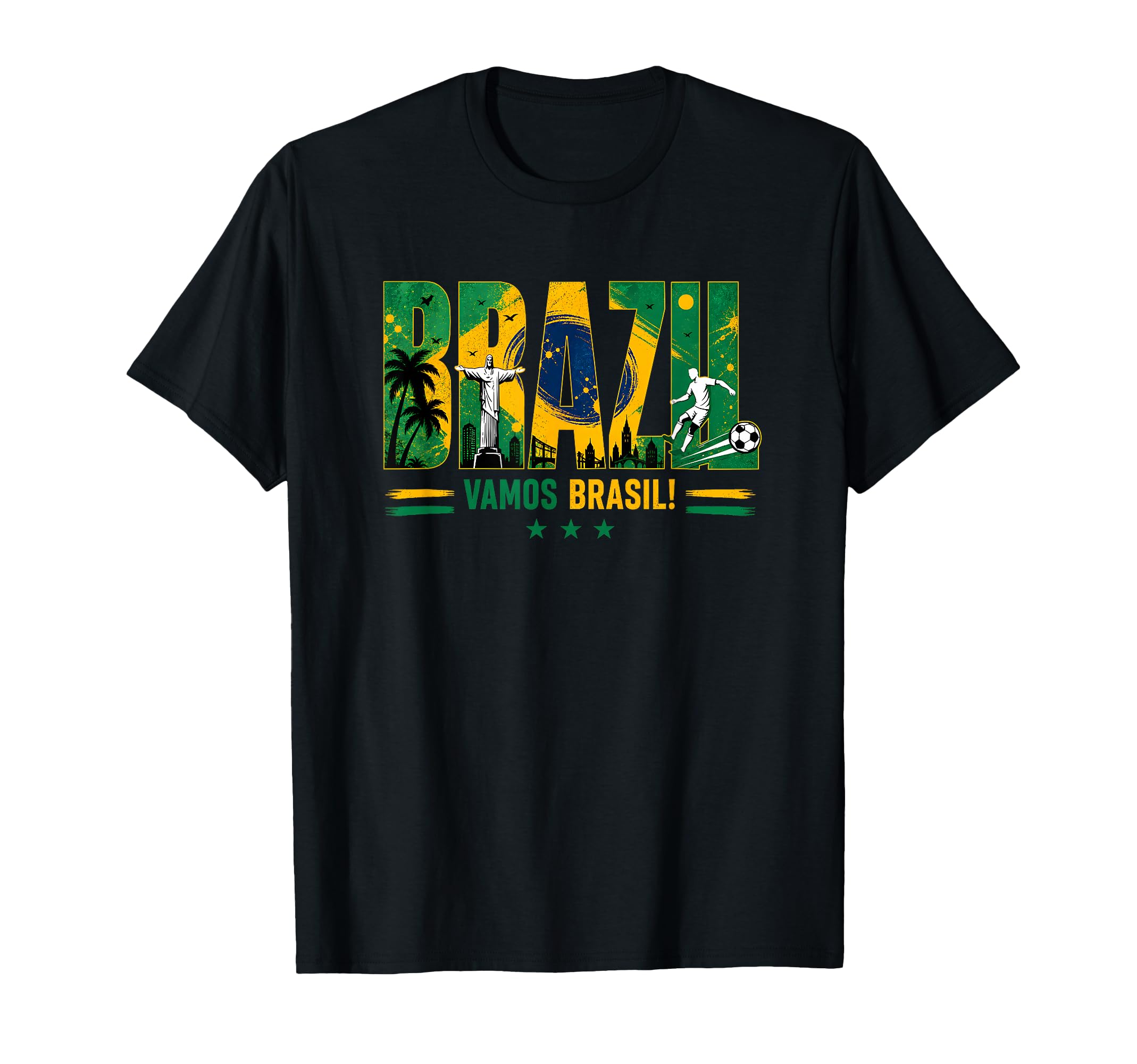 Brazil Soccer Vamos Brasil Football 2026 T-Shirt - Trendy Graphic Unisex - T-Shirt, Sweatshirt, Hoodie