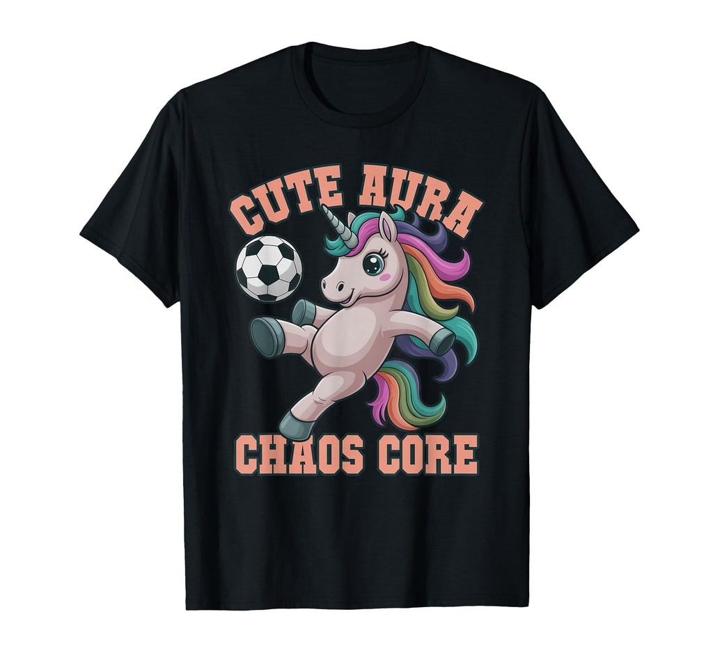 Rizzler Aura Soccer Unicorn Chaos T-Shirt - Novelty Apparel for Adults - T-Shirt, Sweatshirt, Hoodie