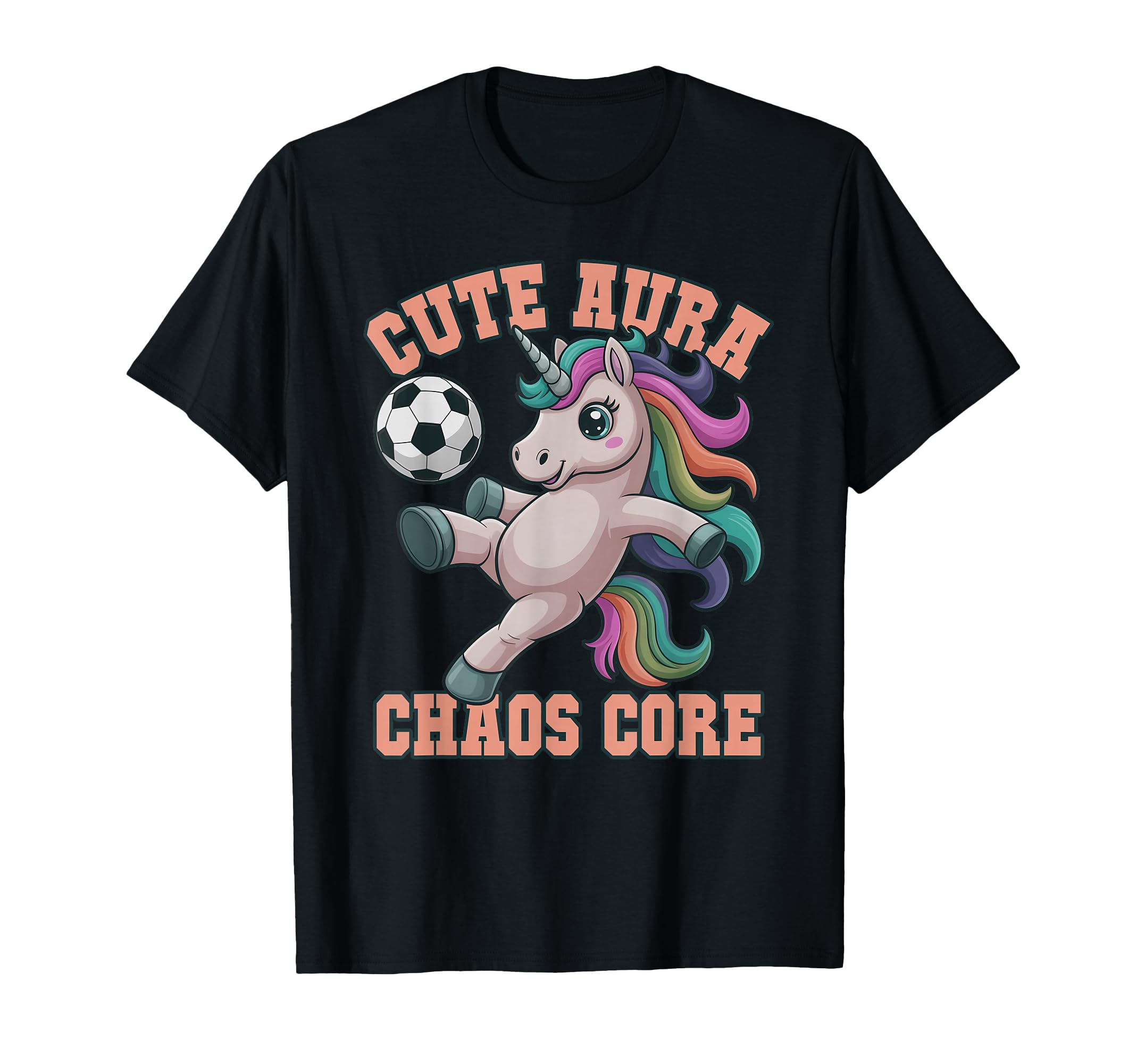 Rizzler Aura Soccer Unicorn Chaos T-Shirt - Novelty Apparel for Adults - T-Shirt, Sweatshirt, Hoodie