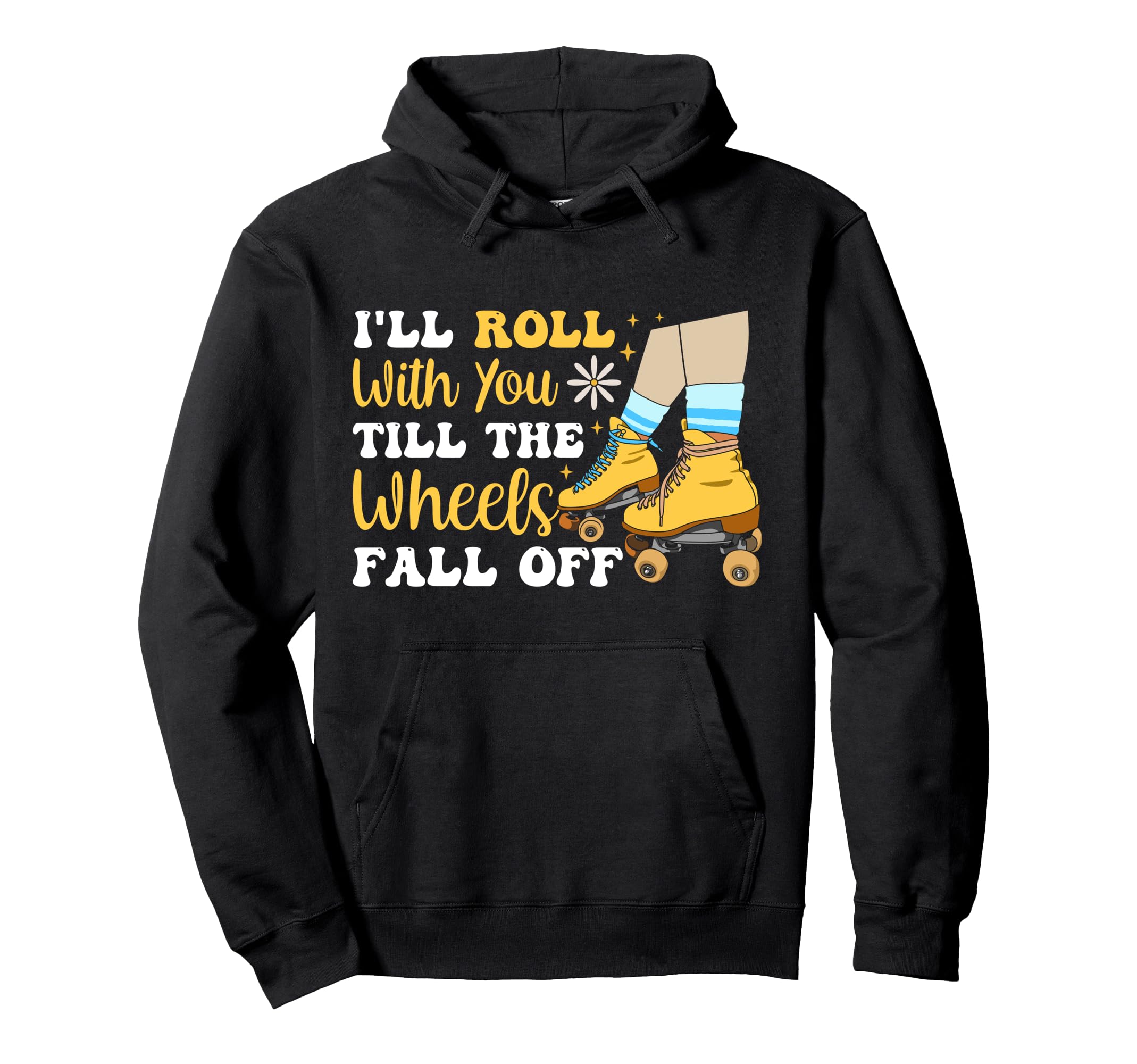 Roller Skating Skate 1970S Ill Roll Hoodie - Novelty Apparel Men Women - T-Shirt, Sweatshirt, Hoodie