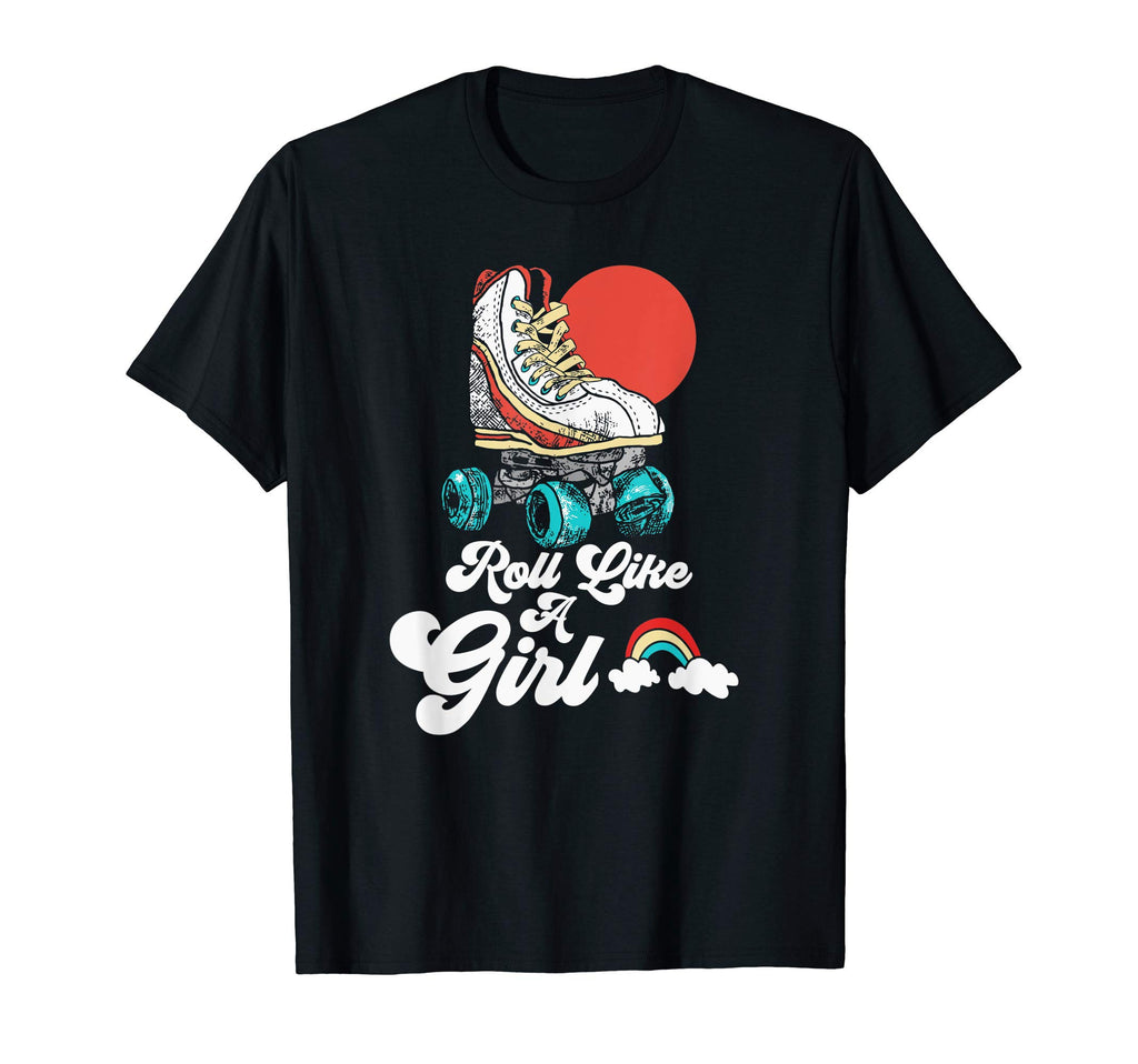 Roll Like Minimalist Roller Skate T-Shirt - Fun Novelty Design Men Women - T-Shirt, Sweatshirt, Hoodie