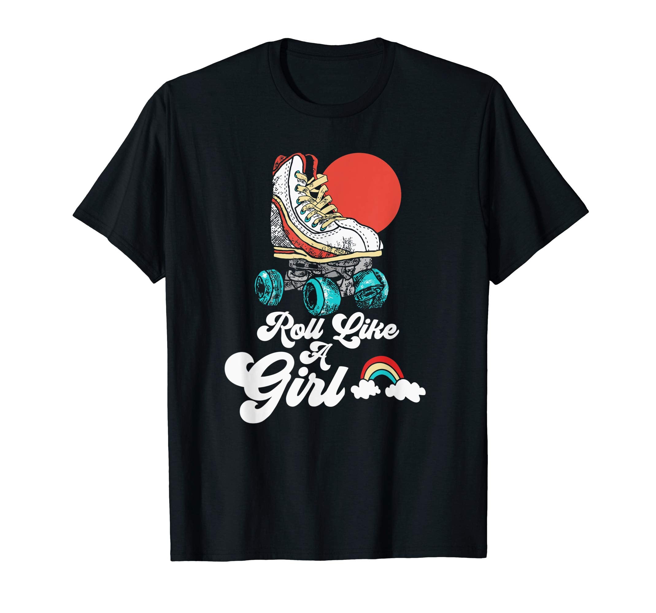 Roll Like Minimalist Roller Skate T-Shirt - Fun Novelty Design Men Women - T-Shirt, Sweatshirt, Hoodie