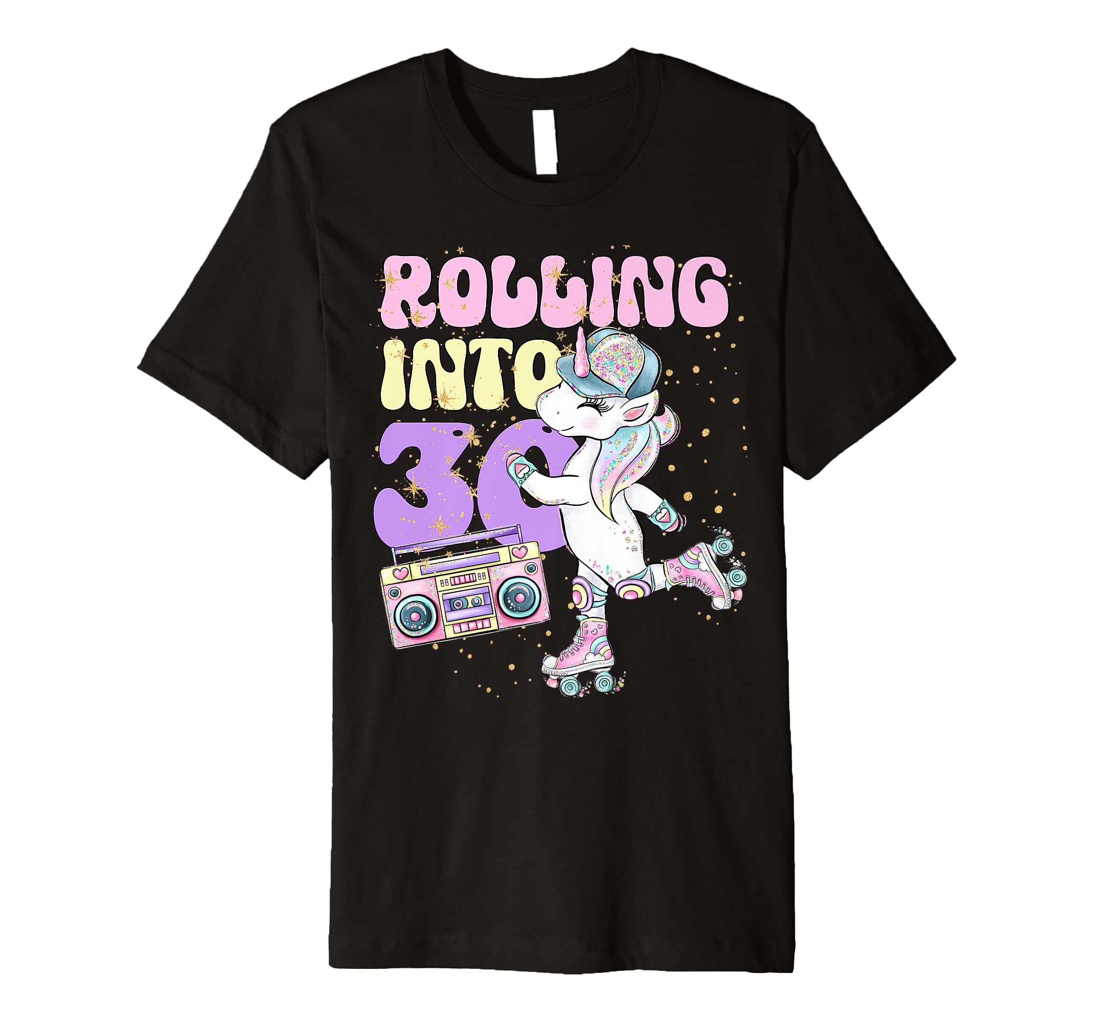 30Th Birthday Roller Skate Party Unicorn T-Shirt - Graphic Print Men Women - T-Shirt, Sweatshirt, Hoodie