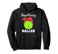 Busy Raising Baller Funny Tennis Mom Hoodie - Graphic Print for Adults - T-Shirt, Sweatshirt, Hoodie