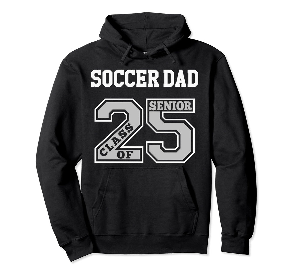 Senior Soccer Dad 2025 Groovy Soccer Hoodie - Minimalist Print Men Women - T-Shirt, Sweatshirt, Hoodie