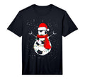 Funny Soccer Balls Santa Snowman Holiday T-Shirt - Minimalist Print Unisex - T-Shirt, Sweatshirt, Hoodie