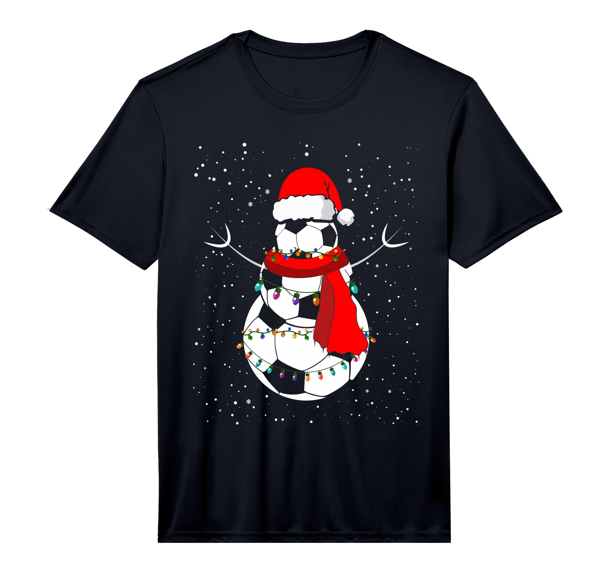 Funny Soccer Balls Santa Snowman Holiday T-Shirt - Minimalist Print Unisex - T-Shirt, Sweatshirt, Hoodie