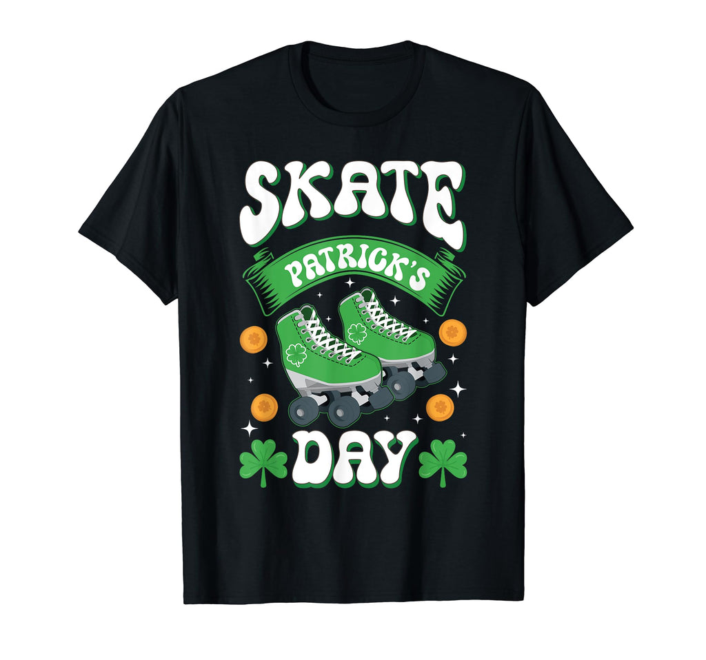 70S Roller Skates St Patricks Day T-Shirt - Unique Graphic Men Women - T-Shirt, Sweatshirt, Hoodie