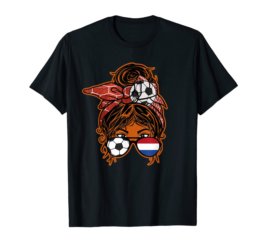 Messy Bun Hair Brown Skin Soccer T-Shirt - Streetwear Style Unisex - T-Shirt, Sweatshirt, Hoodie