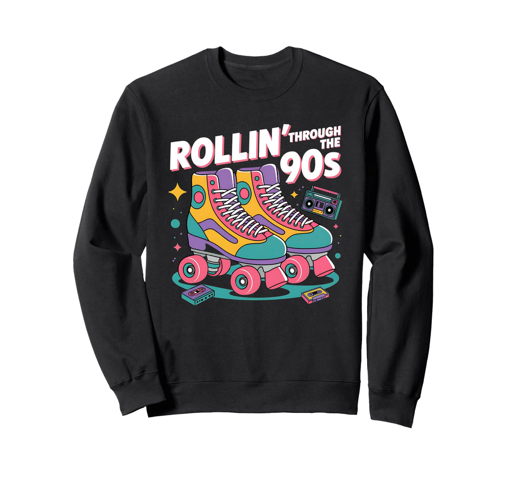 Roller Skate Roller Skating 90S Sweatshirt - Novelty Apparel for Adults - T-Shirt, Sweatshirt, Hoodie