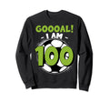 100 Year Old Birthday Soccer Themed Sweatshirt - Minimalist Print Unisex - T-Shirt, Sweatshirt, Hoodie