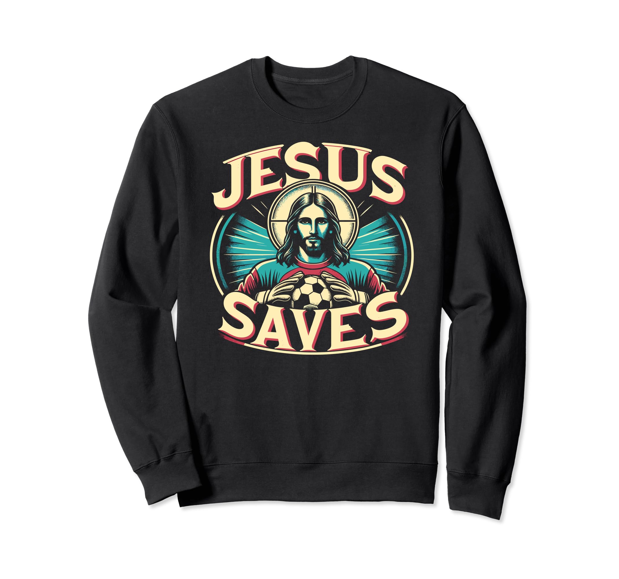 C J S Religious Christian Soccer Sweatshirt - Casual Everyday Wear Unisex - T-Shirt, Sweatshirt, Hoodie