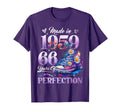 Womens 66Th Birthday Floral Made 1959 T-Shirt - Custom Art Print Unisex - T-Shirt, Sweatshirt, Hoodie