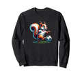 Soccer Sport Squirrel Enthusiast Sweatshirt - Fun Novelty Design Men Women - T-Shirt, Sweatshirt, Hoodie